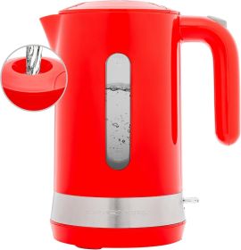 Electric Kettle, 1500W Fast Boiling Heater for Coffee or Tea, BPA Free, Easy to Fill Lid, Water Level Window, Auto Shut-Off
